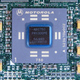 Motorola PowerPC 750 processor with off-die L2 cache on the CPU module from a Power Mac G3.